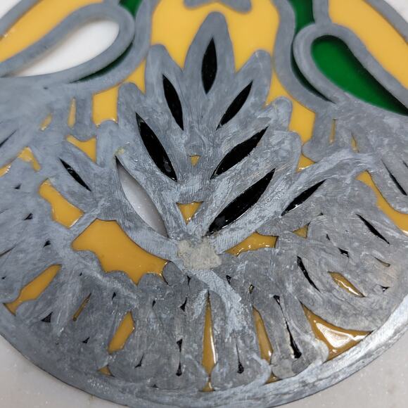 VINTAGE WILKUM Stained Glass Ornament Birds Star Round Sun Catcher Art Decor - Picture 6 of 12